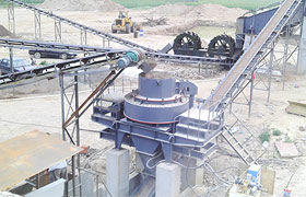 四川300t/h河卵石混料制砂生产现场