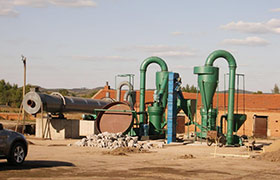 时产5吨矿石磨粉烘干生产线